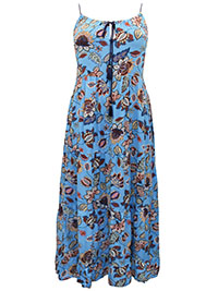 BLUE Tiered Maxi Beach Dress - Size 10 to 14