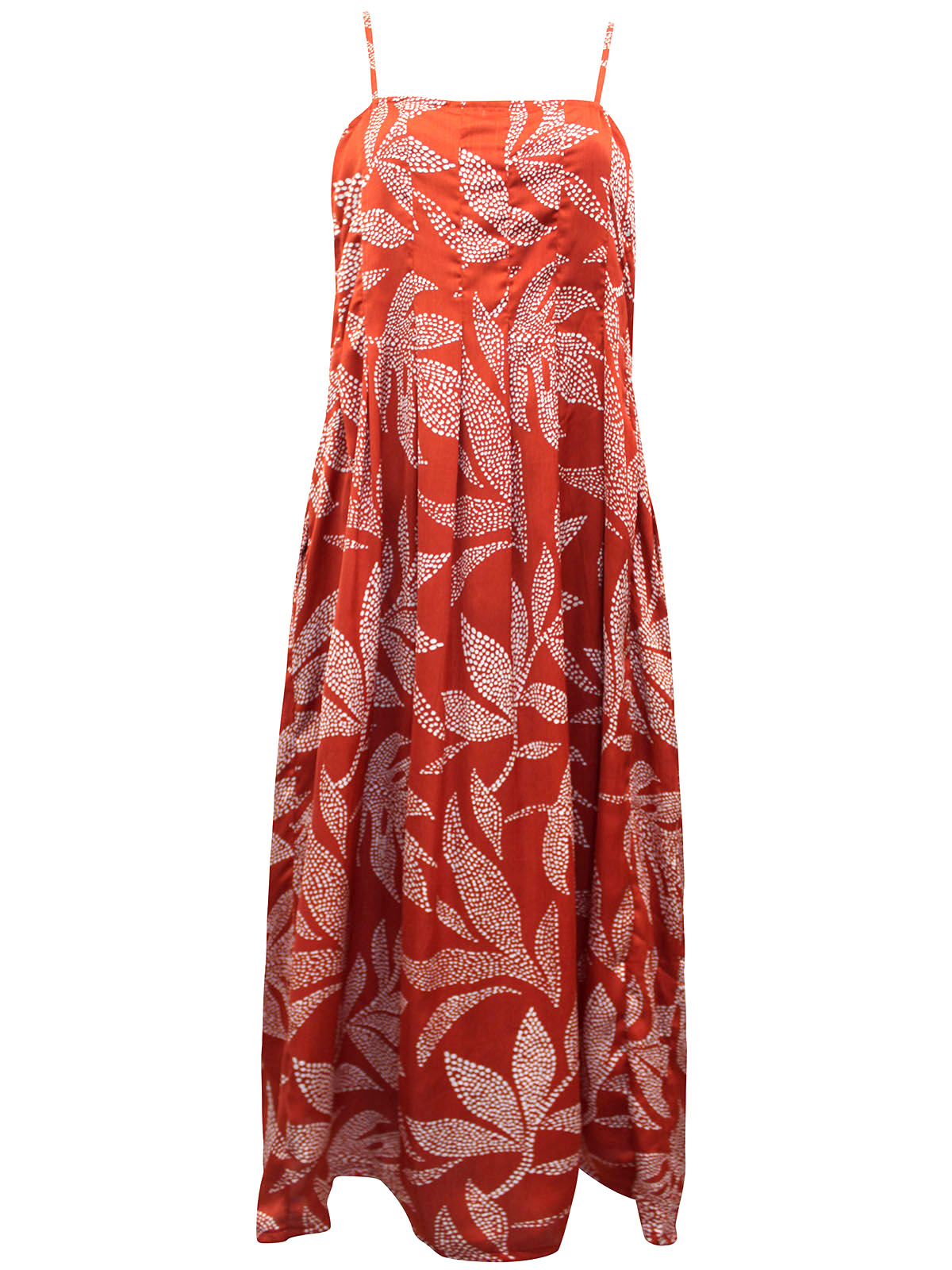 Sfera Collection - - RUST Floral Print Strappy Woven Midi Dress - Size ...