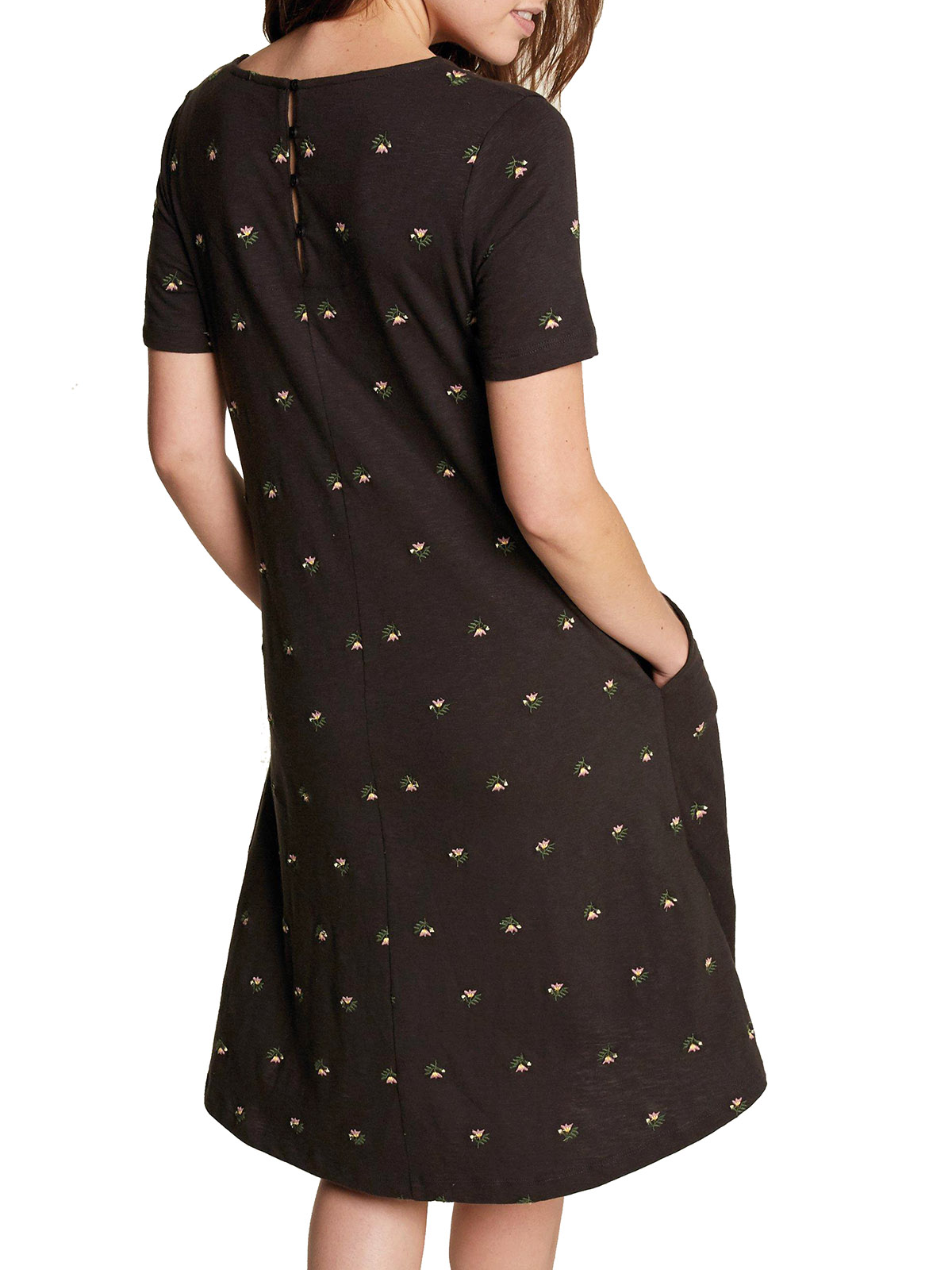 FAT FACE - - PHANTOM Simone Tulip Embroidered Dress - Size 12 to 14