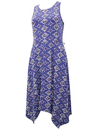 FF ULTRA-MARINE Rosa Tile Patch Geo Dress - Size 8 to 14