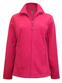 FUCHSIA Full Zip Micro Fleece Jacket - Size 12/14 to 22 (L to 3XL)