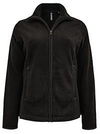 BLACK Full Zip Micro Fleece Jacket - Size 8 to 22 (S to 3XL)