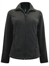 CHARCOAL Full Zip Micro Fleece Jacket - Size 8 to 24/26 (S to 4XL)