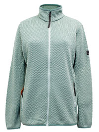 GREEN Elzie Full Zip Chevron Fleece - Size 10 to 20