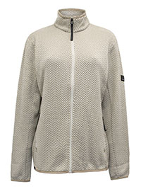 OATMEAL Elzie Full Zip Chevron Fleece - Size 14 to 20