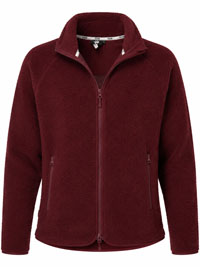 Womens Burgundy Full Zip Fleece Jacket size XS to XL