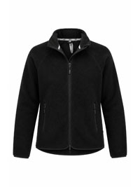 Womens BLACK Full Zip Fleece Jacket size XS to XL