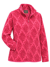 PINK Paisley Print Funnel Neck Zip Fleece Jacket - Size S to XL