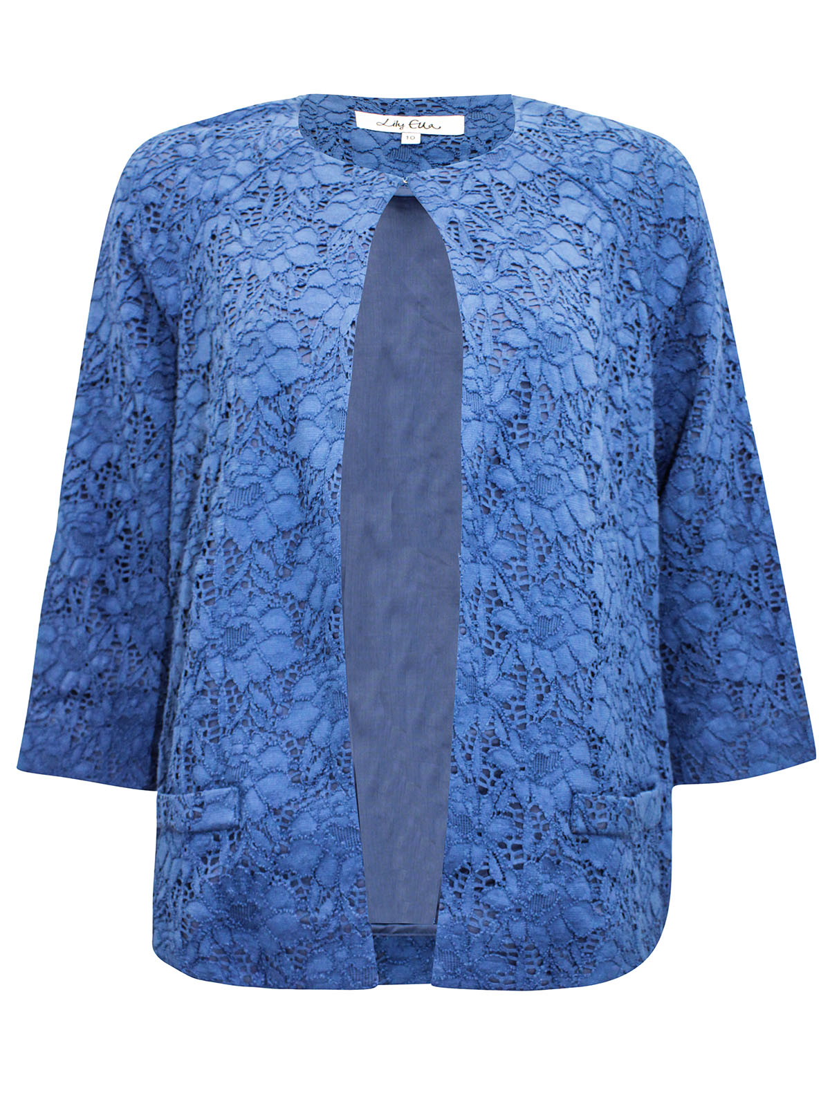 Lily Ella - - L.E. BLUE Textured Couture Rhine Jacket - Size 10 to 14