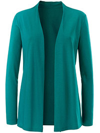 TEAL Modal Blend Open Front Cardigan - Size 16 to 24