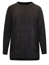 Curve BLACK Seam Detail Knitted Jumper - Plus Size 14 to 30/32