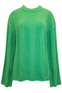 GREEN So Soft Wide Rib Chunky Knit Jumper - Size 12/14 to 24/26