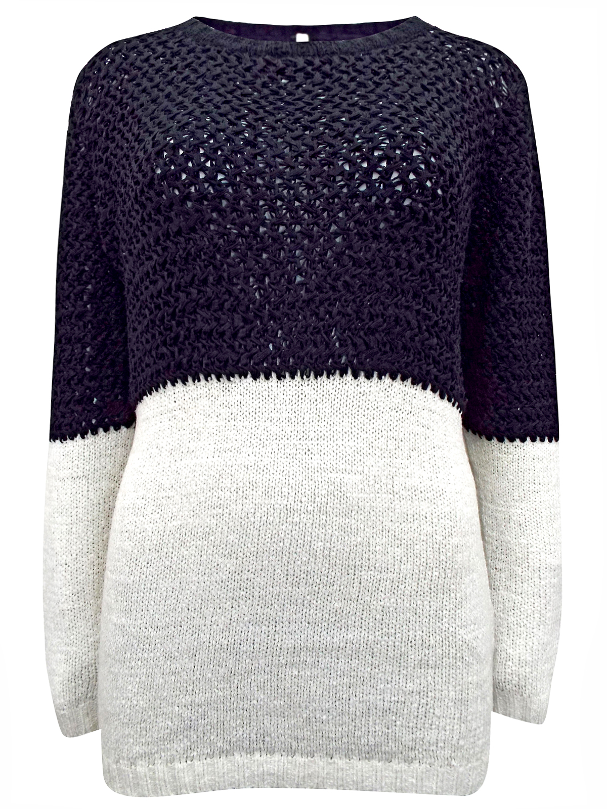 Bonprix Collections - - BPC Collections Black/Cream Color Block Long ...