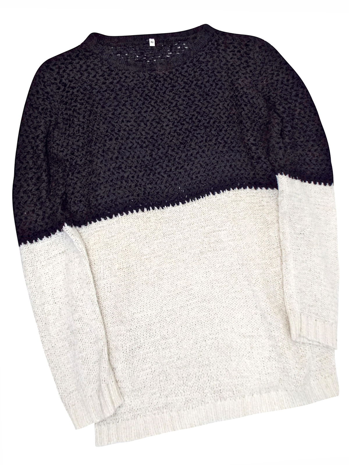 Bonprix Collections - - BPC Collections Black/Cream Color Block Long ...