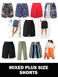 ASSORTED Plain & Printed Shorts - Plus Size 14 to 30
