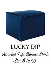 25pc LUCKY DIP Ladies TOPS, BLOUSES Plain & Printed Label Intact - Size 8 to 20