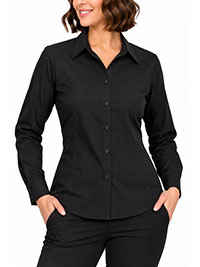 Disley BLACK Nessa Tailored Button-Down Blouse - Size 6 to 20