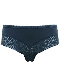 PETROL Lace Detail Brazilian Knickers - Size 12/14 to 22 (M to XXL)