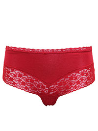 VS RED Lace Detail Brazilian Knickers - Size 8/10 to 24 (S to XXXL)