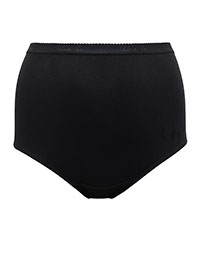 ULLAP BLACK Cotton Stretch Full Briefs - Plus Size 16/18 to 40/42