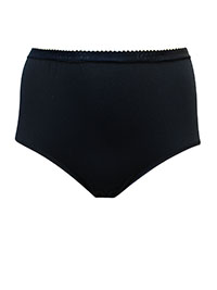 ULLAP BLACK Cotton Stretch Midi Briefs - Plus Size 12/14 to 40/42