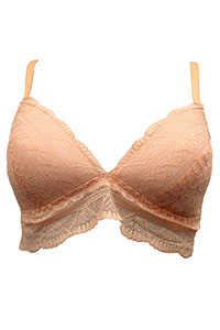 PEACH Lace Non Wired Full Cup Bra - Size 38 (A-B)