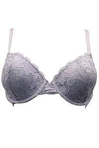 LAVENDER Floral Lace Padded Full Cup Wired Bra - Size 36 (C cup)