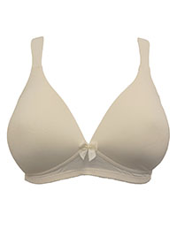 IVORY Padded Strap Non-Wired T-Shirt Bra - Size 36 to 42 (B cup)