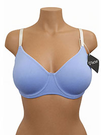 ICE-BLUE Clear Strap Soft Cup T-Shirt Bra - Size 36 (B cup)