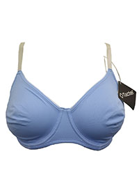 ICE-BLUE Clear Strap Soft Cup T-Shirt Bra - Size 36 (B cup)