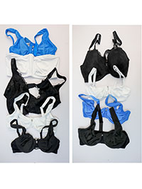 Lot of Assorted Plain and Lace trimmed bras Size 34 to 44 (B-C-D-DD-F)