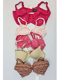 Lot of Assorted Plain, Lace trimmed bras - Size 30 to 36 (A-B-DD-F)
