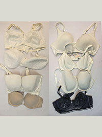 Irregular ASSORTED Plain & Lace Trimmed Bras - Size 32 to 42 (A-C-D-DD-E)