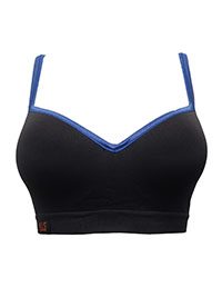 Anthracite Seamless Push-up Sports Bra - Size 32 to 34 (A-B)