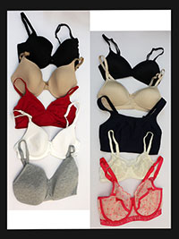 ASSORTED Lace and T-Shirt Wired & Non-Wired Bras - Size 32 to 34 (A-B-C-D-F)