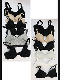ASSORTED Black, White, Natural, Grey Wired, Non-wired Bras - Size 30 to 34 (A-B-C-D-F-GG)