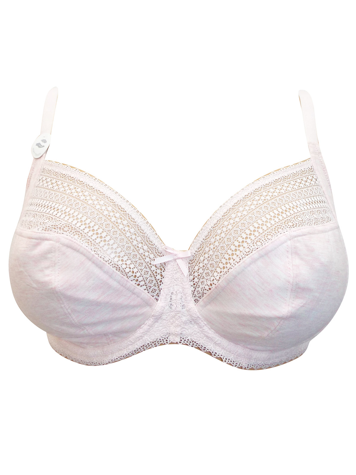 F&F - - F&F PINK Modal Blend Lace Trim Wired Full Cup Bra - Size 38 (DD ...