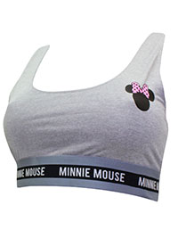 Disney GREY Minnie Mouse Striped Underband Sports Bra - Plus Size 16/18 to 28/30 (US 1X to 4X)
