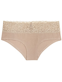 VS NATURAL Lace Trim Cheekie Brazilian Knickers - Size 8/10 to 16 (S to L)