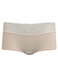 VS ALMOND Lace Trim Hiphugger Knickers - Size 8/10 to 18 (S to XL)