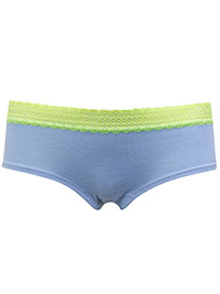 LaSenza BLUE Contrast Waist Lace Trim Hipster Briefs - Size 8/10 to 16/18 (S to XL)