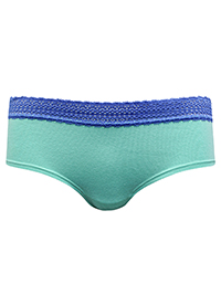 LaSenza AQUA Contrast Waist Lace Trim Hipster Briefs - Size 4/6 to 16/18 (XS to XL)