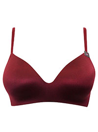 LaSenza RED-WINE Light Push Up Wireless Bra - Size 30 to 40 (XS to XL)