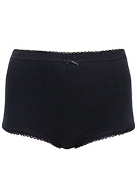 Curve BLACK Mid Rise Full Briefs - Plus Size 14/16 to 34/36