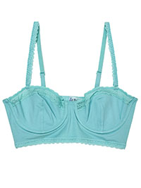 VS AQUA Lace Contour Cotton Adjustable Straps Longline Bra - Size 34 to 36 (B-C-D)