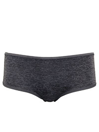 GREY Microfibre Shortie Knickers - Size S to XL