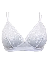 Bx WHITE Serena Non Wired Bra - Size 30 to 36 (A-B-C)