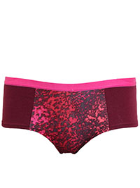 RED Contrast Panelled Hipster Knickers - Size 10 (M)