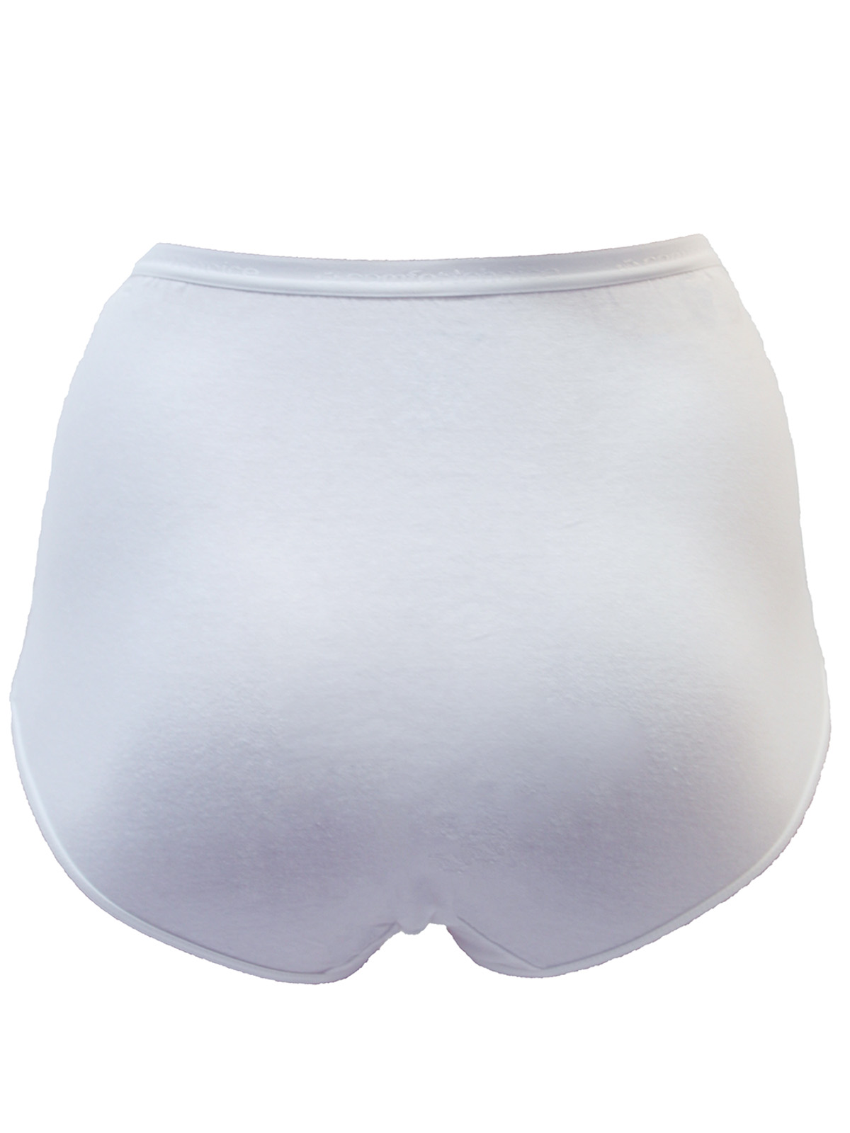 Comfort Choice WHITE Pure Cotton High Waist Full Briefs Plus Size Comfort Choice WHITE Pure Cotton High Waist Full Briefs Plus Size