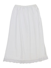 WHITE Lace Trim Half Slip - Size 8 to 20